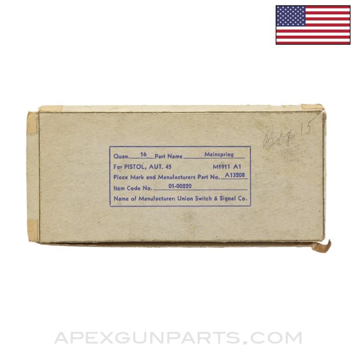 1911/1927 Mainsprings, 16 Pieces, .45 ACP *NIB*