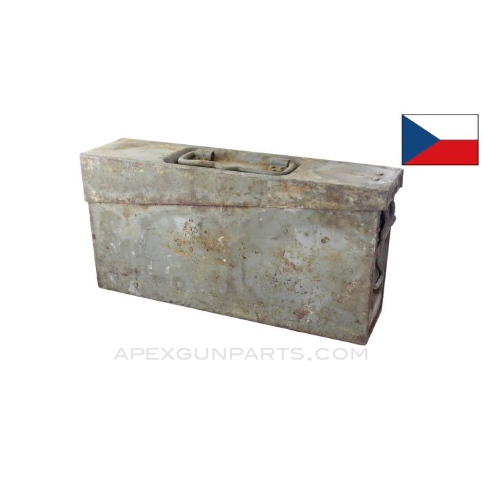 Czech ZB37 Ammo Can w/ Carry Handle, Grey Painted , 7.92x57 *Good* 