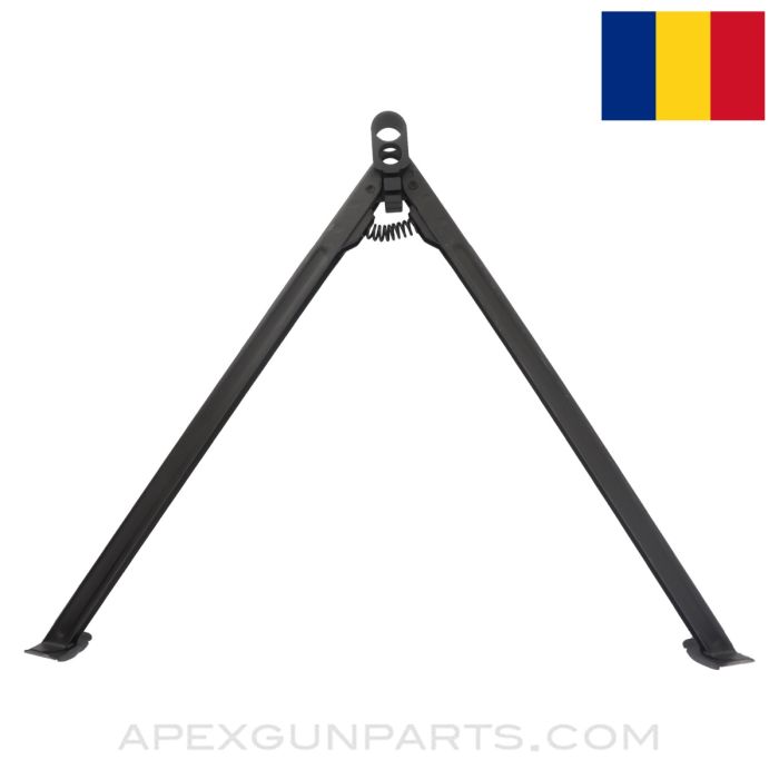 Romanian RPK Non-Adjustable Bipod Assembly, No Retainer Clip, Type 2 Collar, *Very Good*