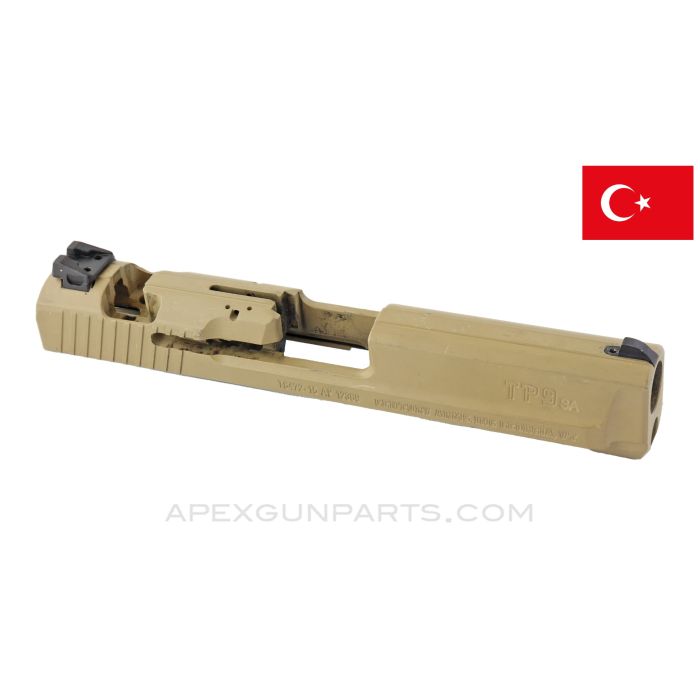 Canik TP9 SA Pistol Slide, Stripped w/ Sights, Desert Tan, 9x19 *Very Good*