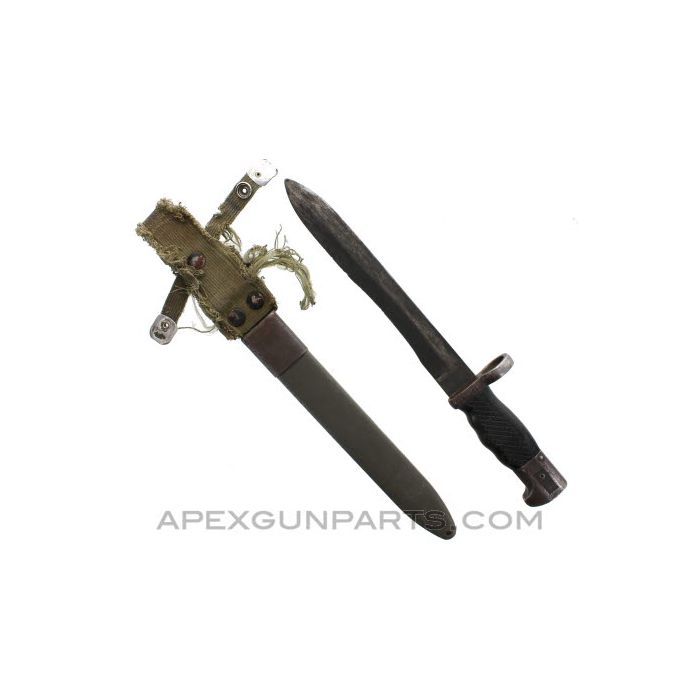 CETME Model C Rifle and FR-7 / FR-8 Mauser Rifle Bayonet and Scabbard *Fair* 