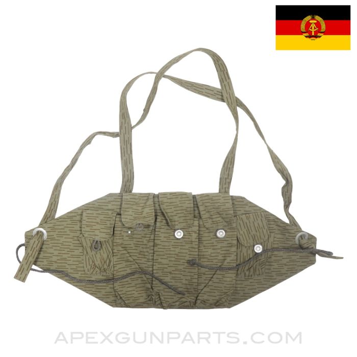 East German AK Magazine Chest Rig, 3 Cell, Rain Drop Pattern *Good*