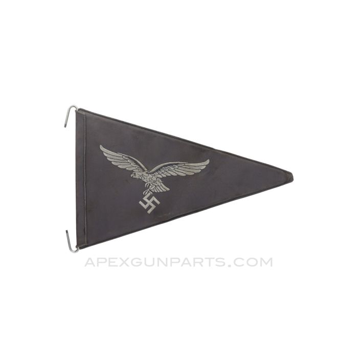 German WWII Luftwaffe Officer Vehicle Car Fender Pennant Flag, New MFG *Good*