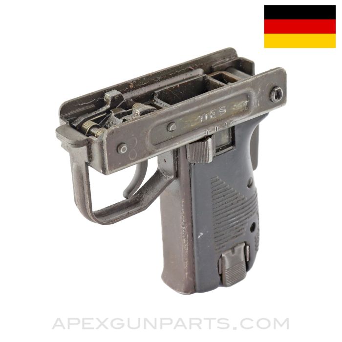 UZI F/A Fire Control Grip Assembly, German Issue Markings (D.E.S), Complete *Fair*