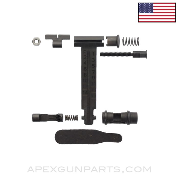 PKM Rear Sight Assembly Parts Kit, Black, U.S. Made, *NEW*