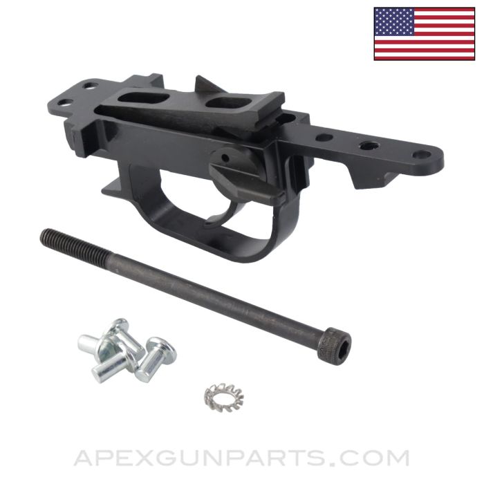 PKM Complete Fire Control Group, Grip Screw & (4) Rivets, Black, U.S. Made *NEW* 