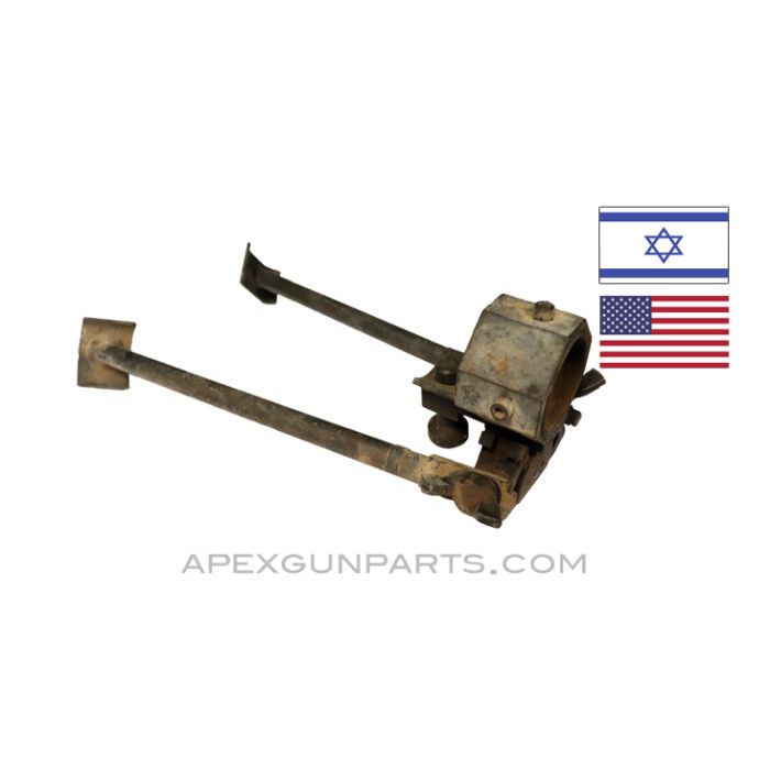 Browning 1919A4 Bipod Assembly, Steel, Israeli, Tan Paint, *Good* 