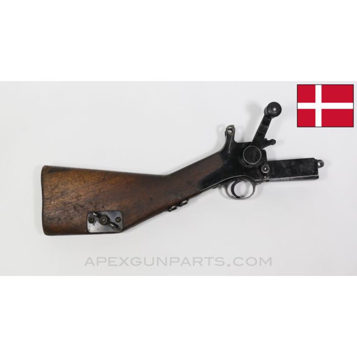 Madsen LMG Buttstock & Trigger Module w/ Internal Parts, Scope Rail *Good* 
