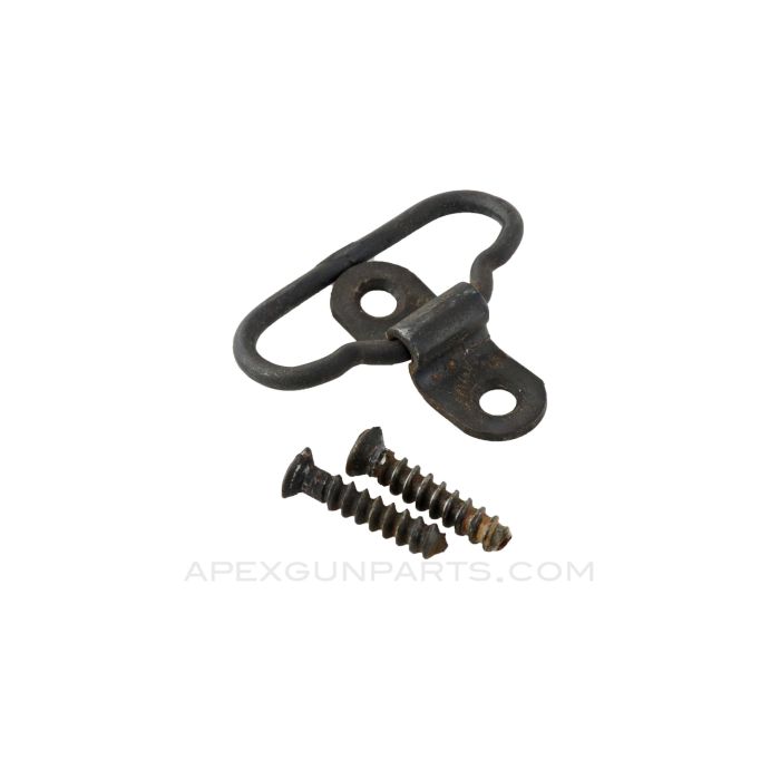 AK-47 Rear Sling Swivel with Screws, Stamped Steel *Good*  