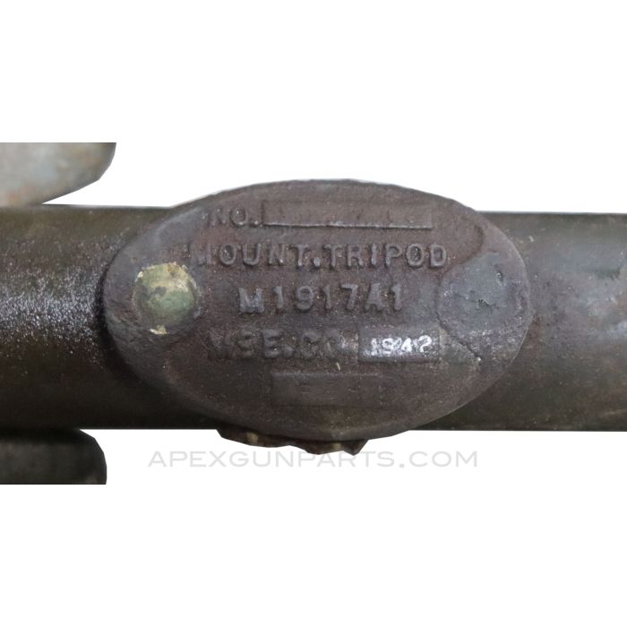 1942 World War 2 Dated Browning 1917A1 Complete Tripod Assembly