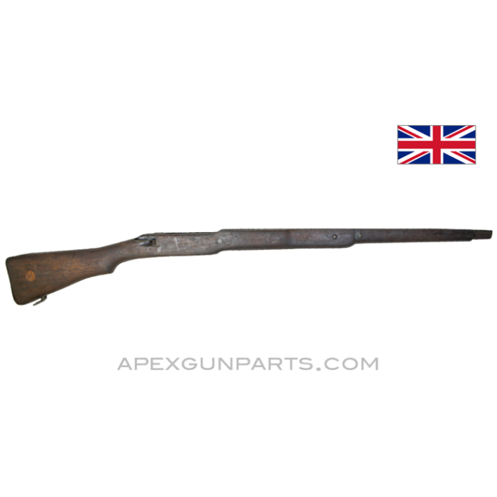P14 Enfield Rifle Stock, 42", Partially Stripped, w/ Volley Sight Cut, Wood, *Good* 