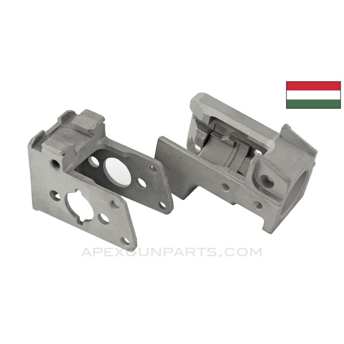 Hungarian AK-63D Front and Rear Trunnion Combo, Sand Blasted *Very Good*