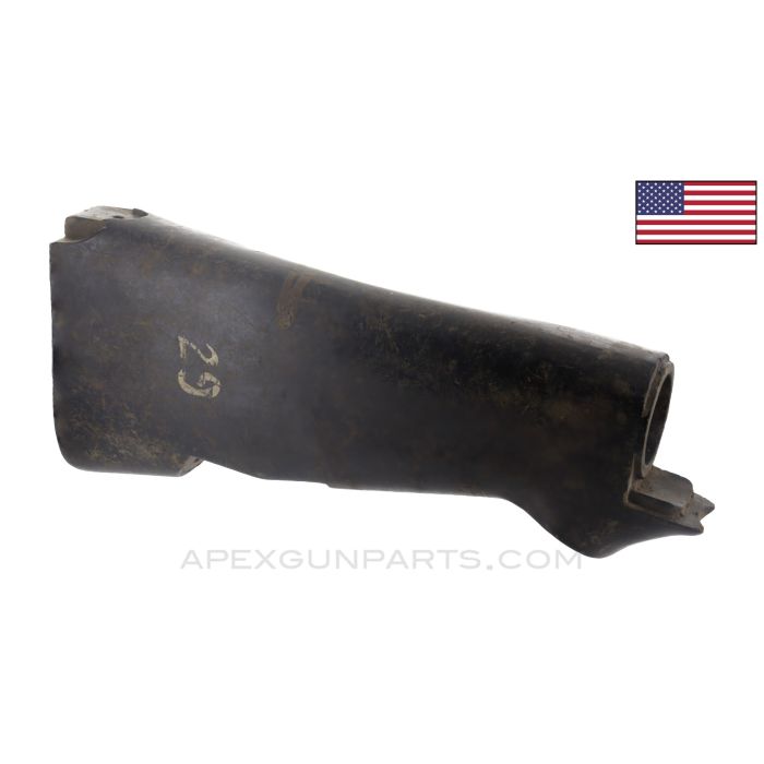 1918A2 BAR Buttstock, Stripped, w/ Monopod Hole, 1943-1945 Dated, Firestone Marked, Painted Black, *Fair*