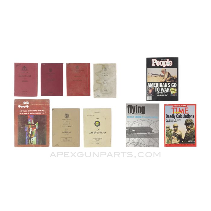 Gulf War Era Literature Memorabilia Collection, w/ Captured Iraqi Documents, 10 Booklets *Very Good* 