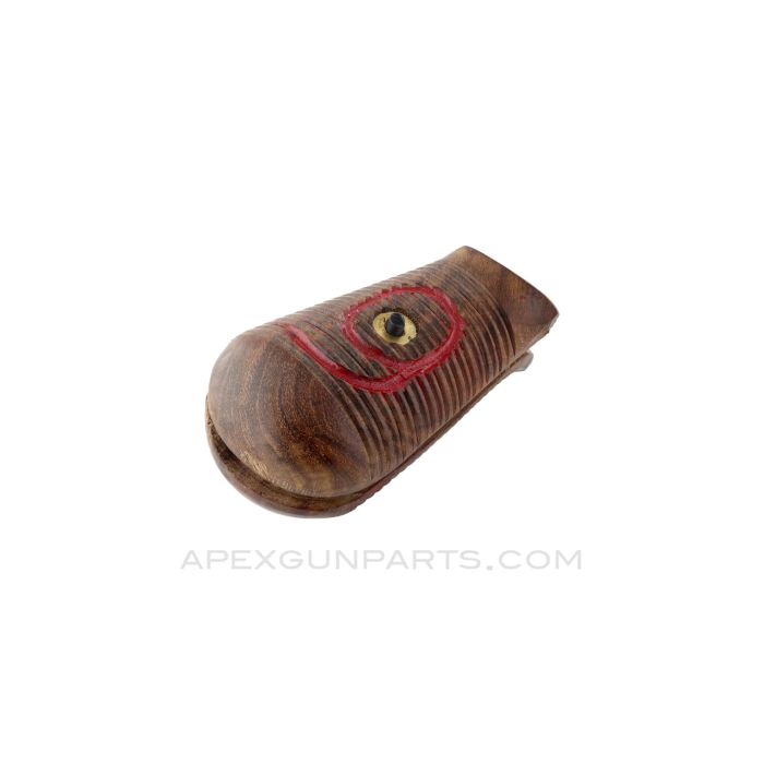 Mauser C96 "Broomhandle" Pistol Grips, Red 9, Step in Frame, 20 Grip Lines, Wood *NEW Production*