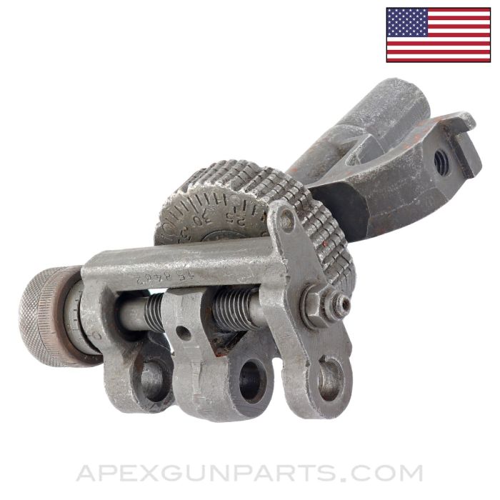 T&E Mechanism, Fits M2 Tripod, 1919 Browning .30, No Yoke Pin & Lock Lever *Good*  