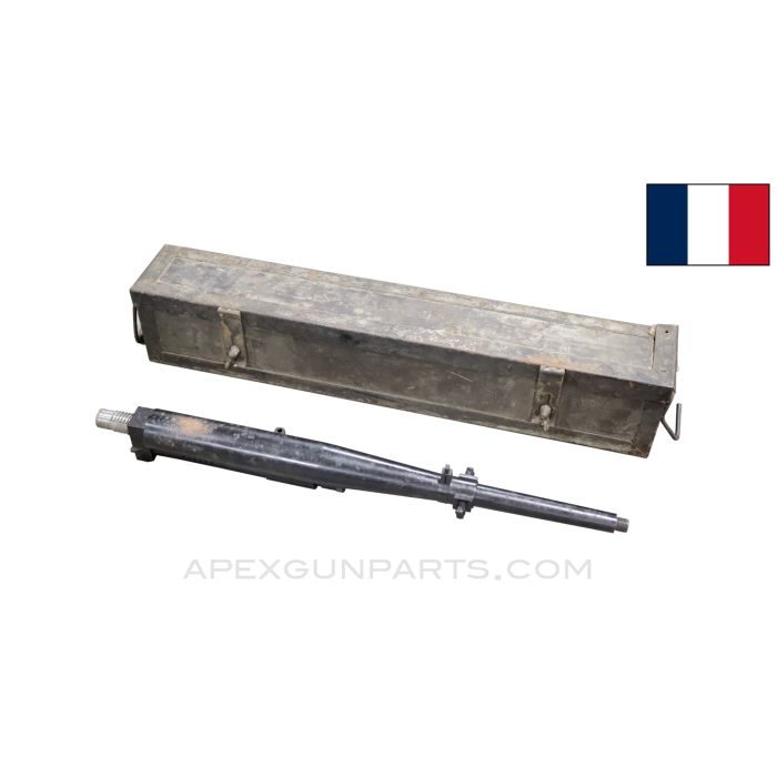Hotchkiss M1922 Heavy Barrel Assembly, 27.5", w/ AA Sight Mount, in Transit Crate, 8mm Mauser *Unused / Light Surface Rust* 