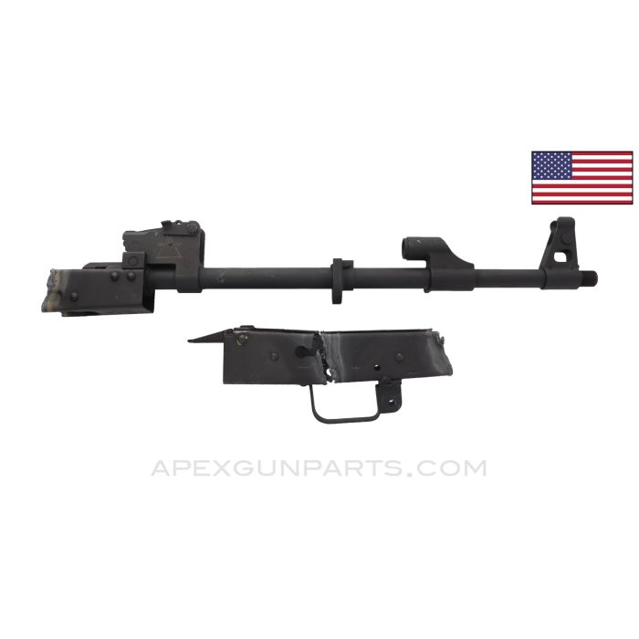 VSKA / AKM Populated Project Barrel Assembly, 16.5" Nitride Barrel, w/ Fixed Stock Demilled Receiver Set, US Made 922r, 7.62x39 *Very Good*