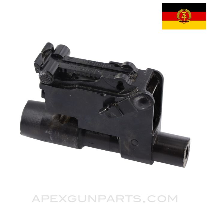 East German AKM / MPi-KM Rear Sight Block, w/ Sight Leaf *Good*