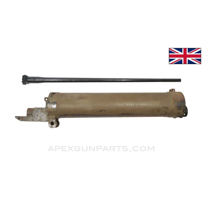 Vickers Machine Gun Smooth Barrel Jacket, Mostly Stripped, w/ Barrel and Gland, 28.5", .303 British *Good* 