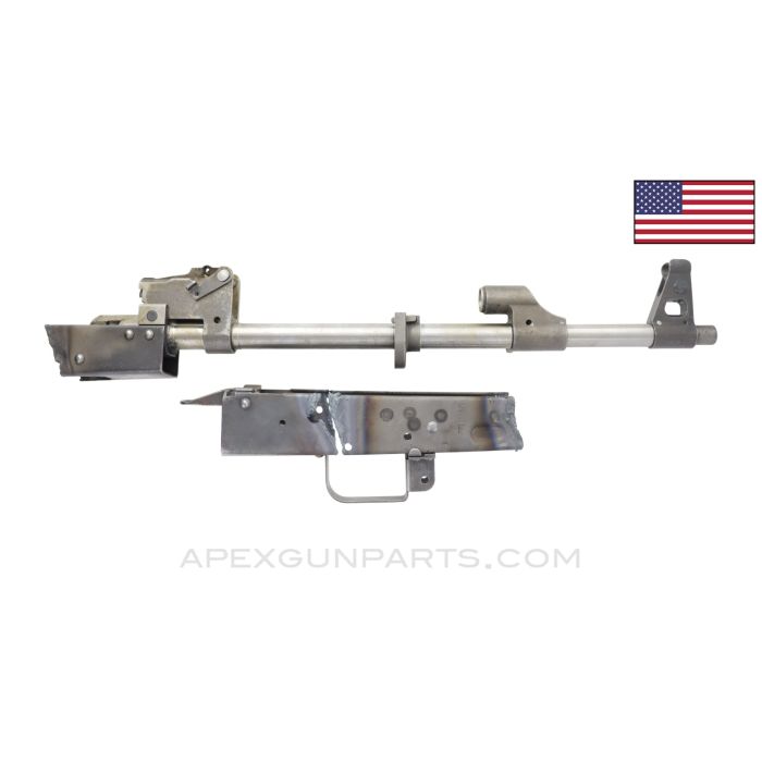 VSKA / AKM Populated Barrel Assembly w/ Basic Receiver Components, 16.5", In The White, US Made 922(r), 7.62x39 *Unused*