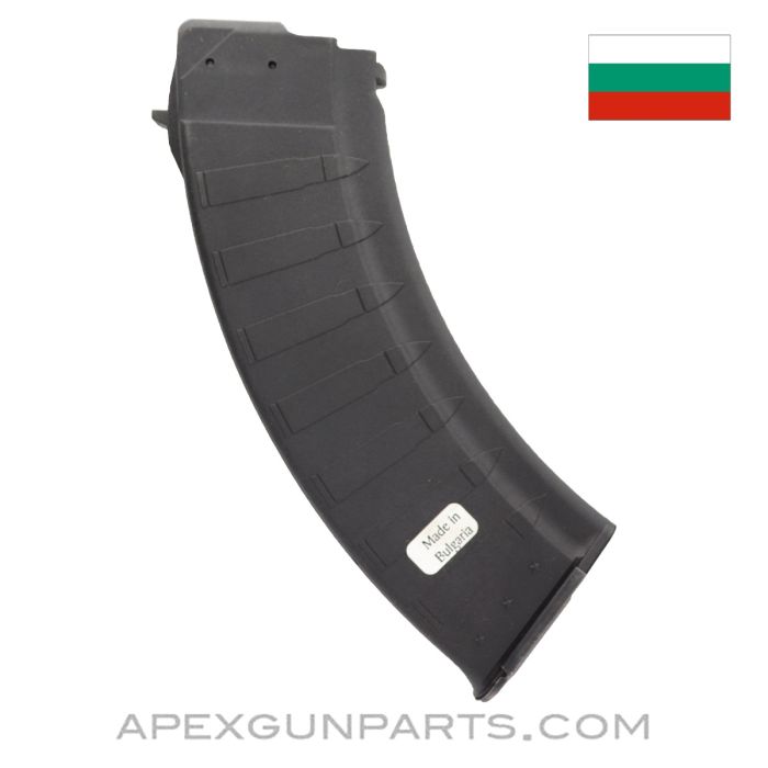 AK-47 30rd Magazine, Black Polymer w/ Bullet Print, 7.62x39, Bulgarian *NEW*