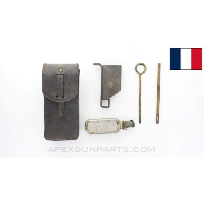 French MAT-49 SMG Cleaning Kit, Complete w/ Leather Carry Case *Good*