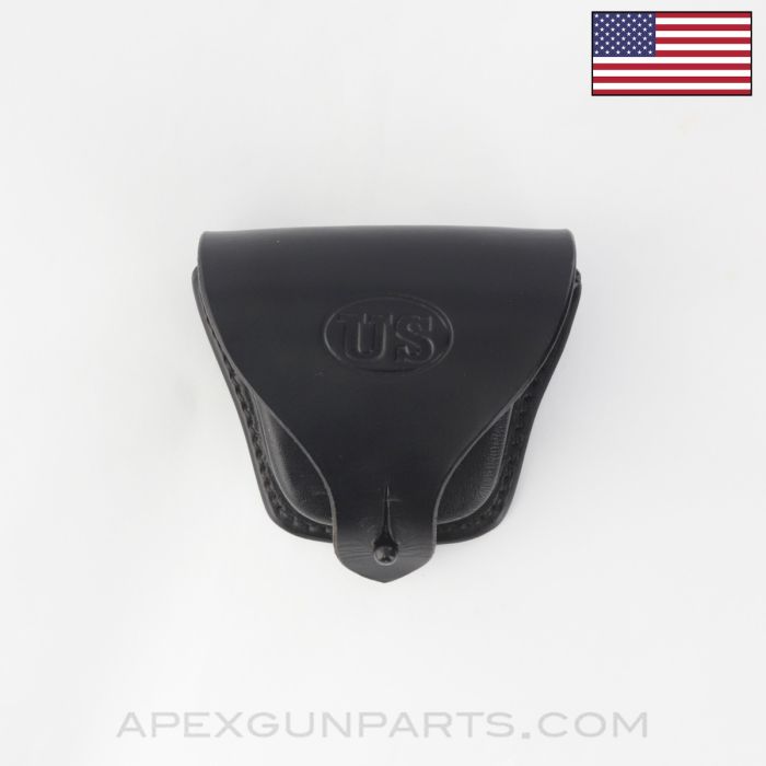 Triple K #47 Bullet Pouch, Civil War Black Leather *NEW*