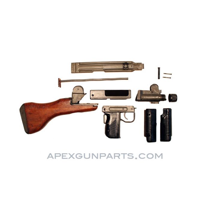UZI Parts Kit, Fixed Wood Stock, w/ Front Trunnion, 9x19, *Very Good* 