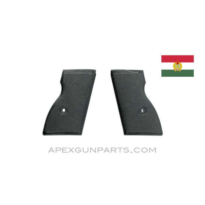 FEG AP-MBP Pistol Grip Set, Type 3, Black Bakelite, Hungarian, 7.65mm *Very Good* 