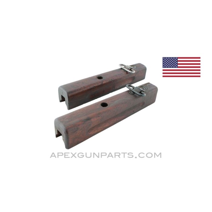 Thompson SMG Horizontal Foregrip, w/ Sling Swivel, 1/2 Inch Slot, Wood, *Good*