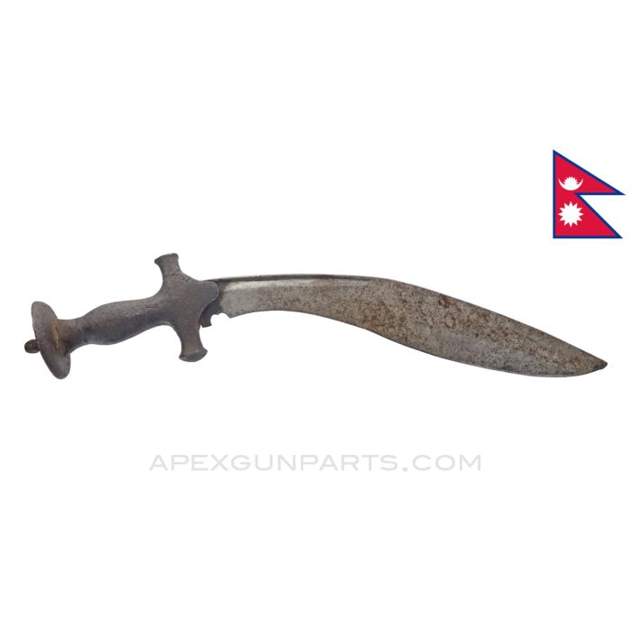 Nepalese Kukri Blade, w/ Vintage Replacement Handle *Good* 