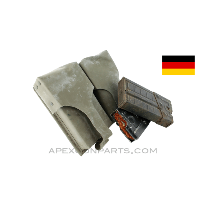 German Surplus Special! G3 / HK91 Magazine Pouch and (2) 20rd Magazine Set, 7.62 NATO, Sold *As Is*  