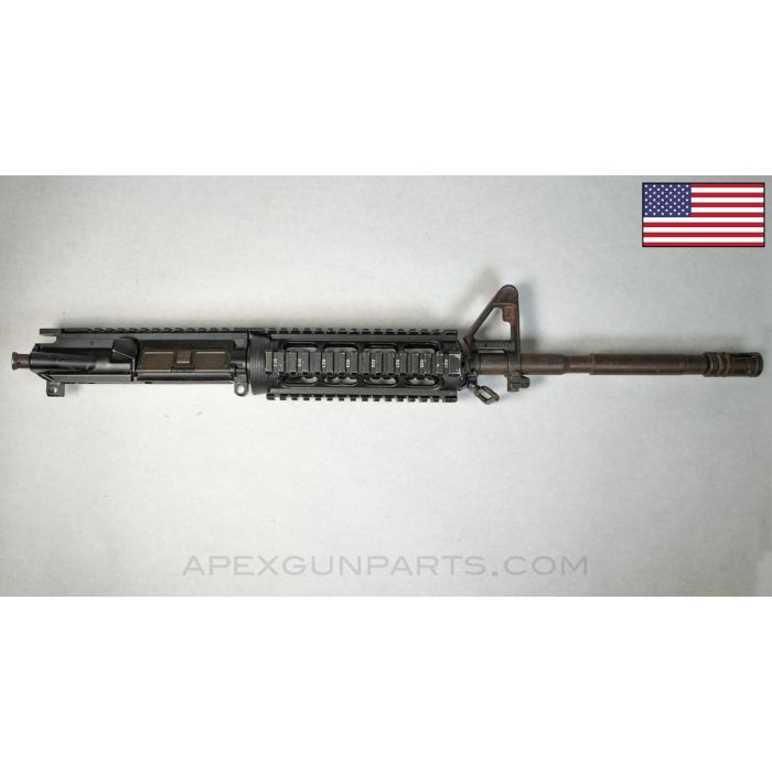 Colt Carbine Flat Top Upper Receiver, 16" Barrel, Quad Rail Handguard, 5.56mm, No Bolt, No Charging Handle *Good* 