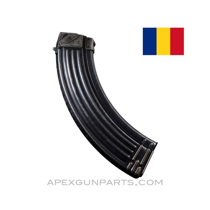 AK-47 Magazine, 40rd Steel, 7.62x39, Romanian Military Issue *Good* 