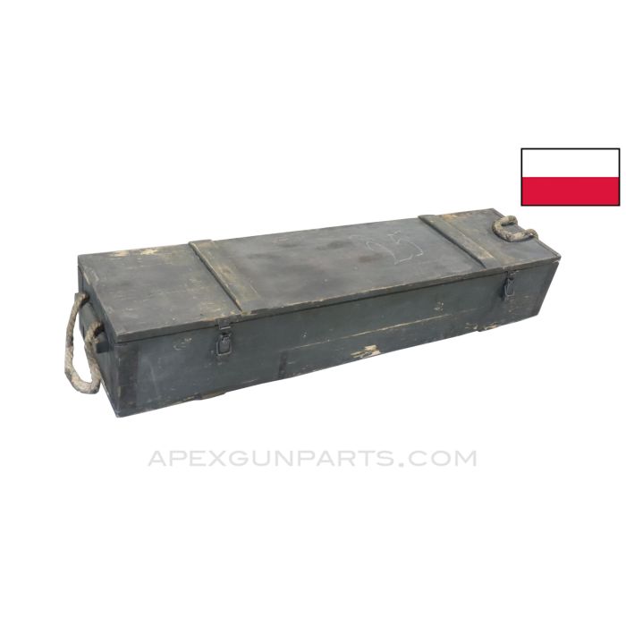 Vickers / Lewis Gun Transit Crate, w/ Inserts, Converted from Polish Goryunov MG Transit Crate *Very Good* 
