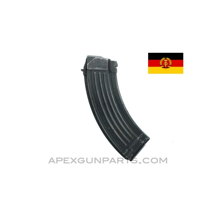 East German AK-47 Magazine, 30rd, Steel, Blued, 7.62x39 *Good* 