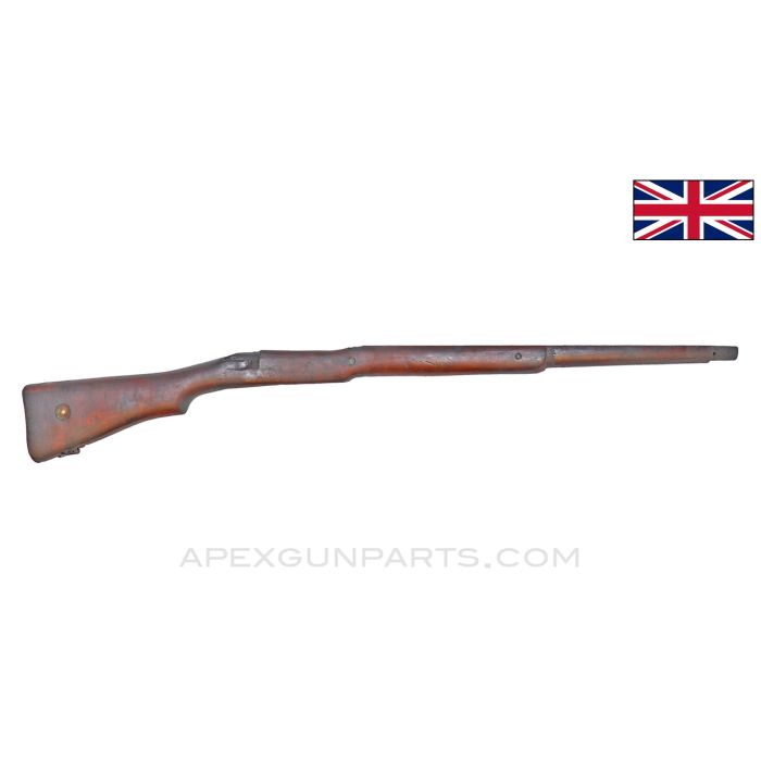 P14 Enfield Rifle Stock, 42", Partially Stripped, w/ Volley Sight Cut, Wood, *Fair*