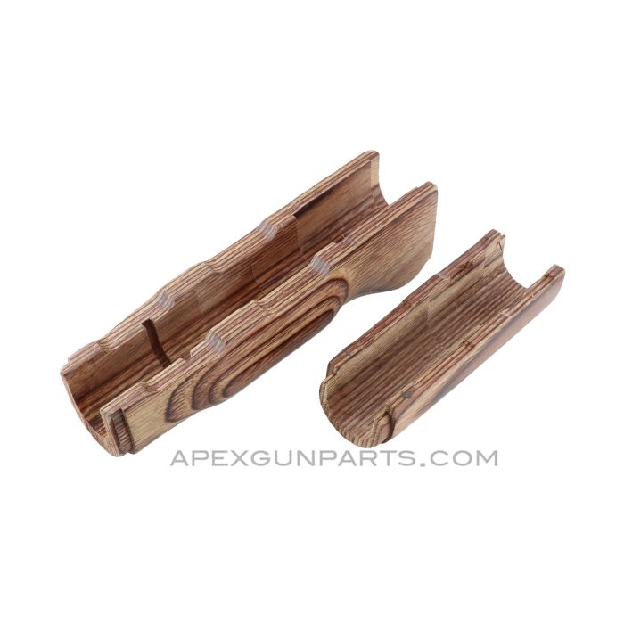 AK Hand Guard Set (Upper & Lower), Brown, Laminated *NOS*