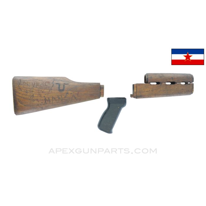 Yugoslavian M70 Furniture Set, Wood, 'U' Marked Ustaša Trench Art, *Good*