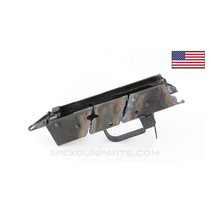 AK-47 / AKM Trigger Guard Assembly, w/ Rear Trunnion & Scope Rail, Demilled Receiver, US Made *Unused*