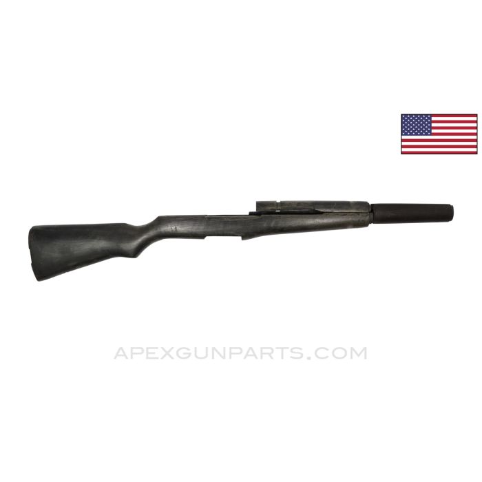M1 Garand Stock, 29.5", w/ Handguard Set, Wood, Black Painted *Very Good* 