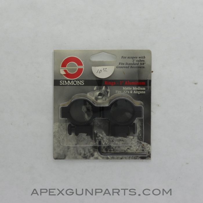 Simmons Scope Mount, .22, Aluminum, Black, For 3/8" Grooved Receivers *NEW*