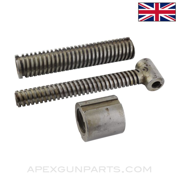 Vickers MG Tripod Inner & Outer Elevating Screw, w/ Elevating Nut *Good*