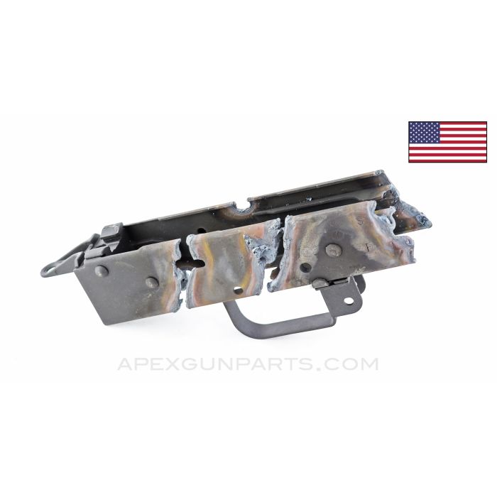 AK-47 / AKM Trigger Guard, w/ Rear Trunnion & Side Scope Rail, Demilled Receiver, US Made *Unused*