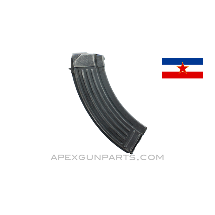 AK-47 Magazine w/Bolt Hold Open, 30rd Steel, Yugoslavian *Good* 