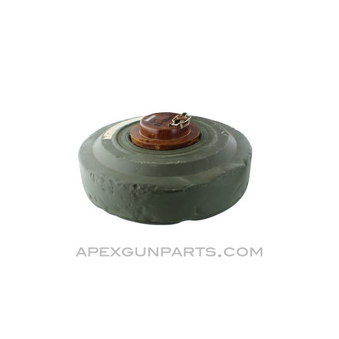 TM-62M Anti-Tank Land Mine Trainer w/Pressure Fuse, Steel Body, INERT, *Good w/Dents* 