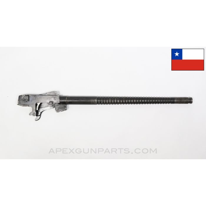 Madsen LMG Barrel, 18.75", w/ Barrel Extension Assembly & Bolt, Early w/ Full Length Cooling Fins, Chilean, .30-06 *Good* 