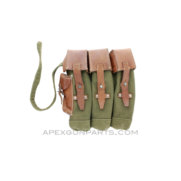 MP-44 Magazine Pouch, Right Side, Reproduction, Green Canvas *Good* 