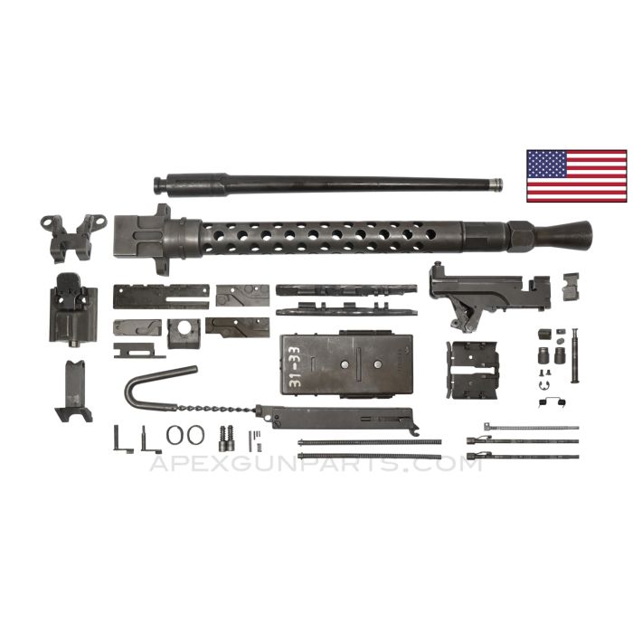 M219 Machine Gun Parts Kit, w/ 22" Barrel, Flash Hider, USGI Issue, 7.62x51 NATO *Good* 